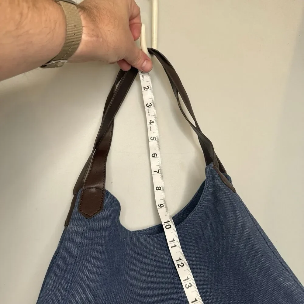 K2 Classic Women’s Hobo Bag Canvas Cotton Blue EUC
